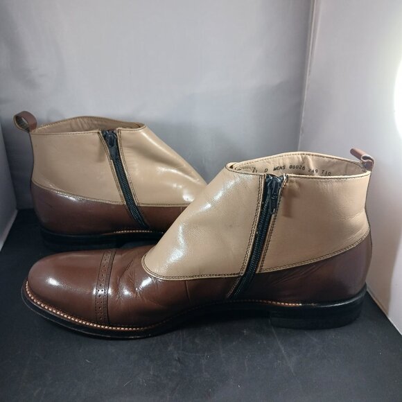Vintage 70's Original Stacy Adams Madison Spat Boot Men's Cap Toe Size 11D - Picture 5 of 12